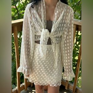 Vintage white matching set